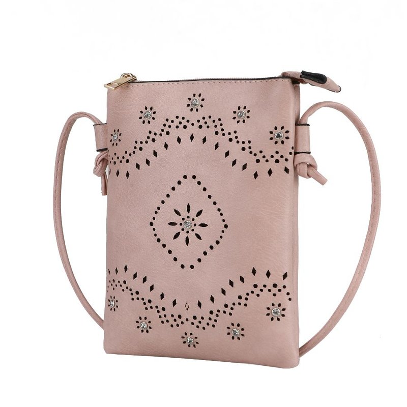 Mkf Collection By Mia K Arlett Vegan Leather Crossbody Handbag In Pink