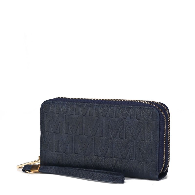 Mkf Collection By Mia K Aurora M Signature Wallet In Blue