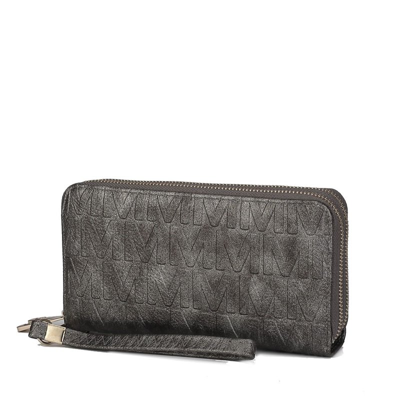 Mkf Collection By Mia K Aurora M Signature Wallet In Grey