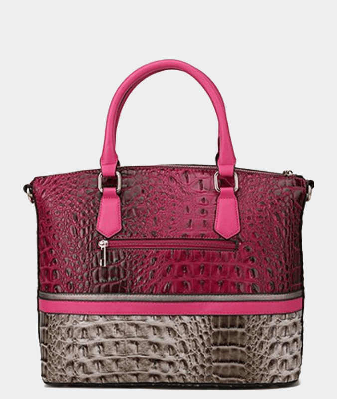 Shop Mkf Collection By Mia K Autumn Crocodile Skin Tote Bag With Wallet In Red