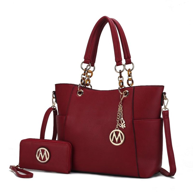 Mkf Collection By Mia K Bonita Tote Handbag With Wallet In Red