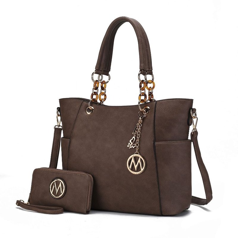 Mkf Collection By Mia K Bonita Tote Handbag With Wallet In Brown