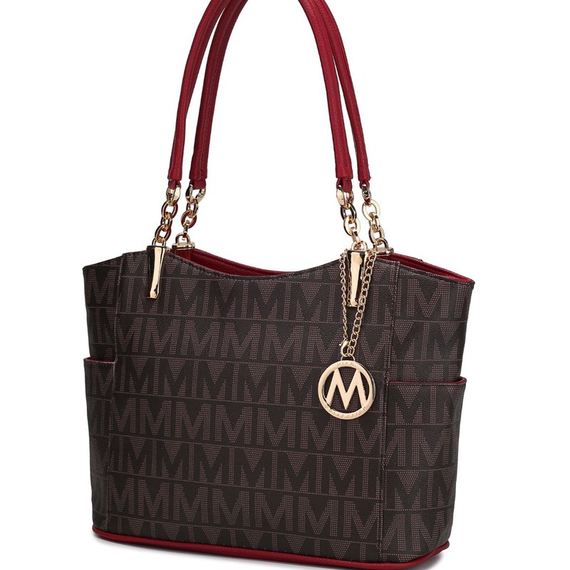Mkf Collection By Mia K Braylee M Signature Tote Handbag In Red