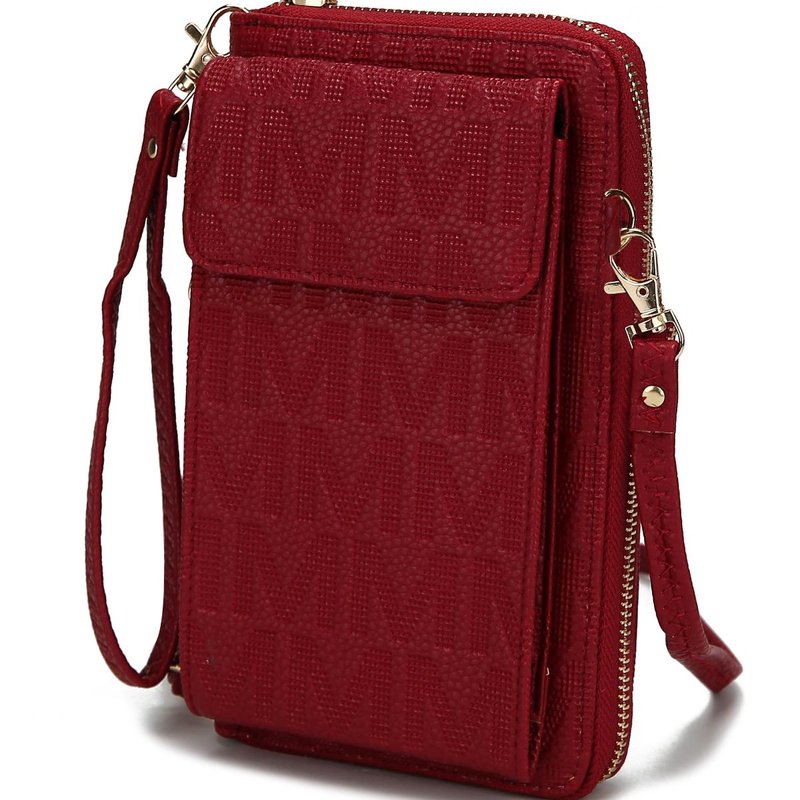Mkf Collection By Mia K Caddy Vegan Leather Women Phone Wallet Crossbody In Red