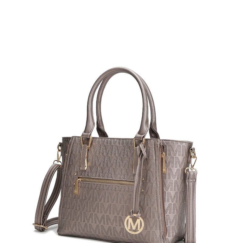 Mkf Collection By Mia K Cairo M Signature Satchel Bag In Gold