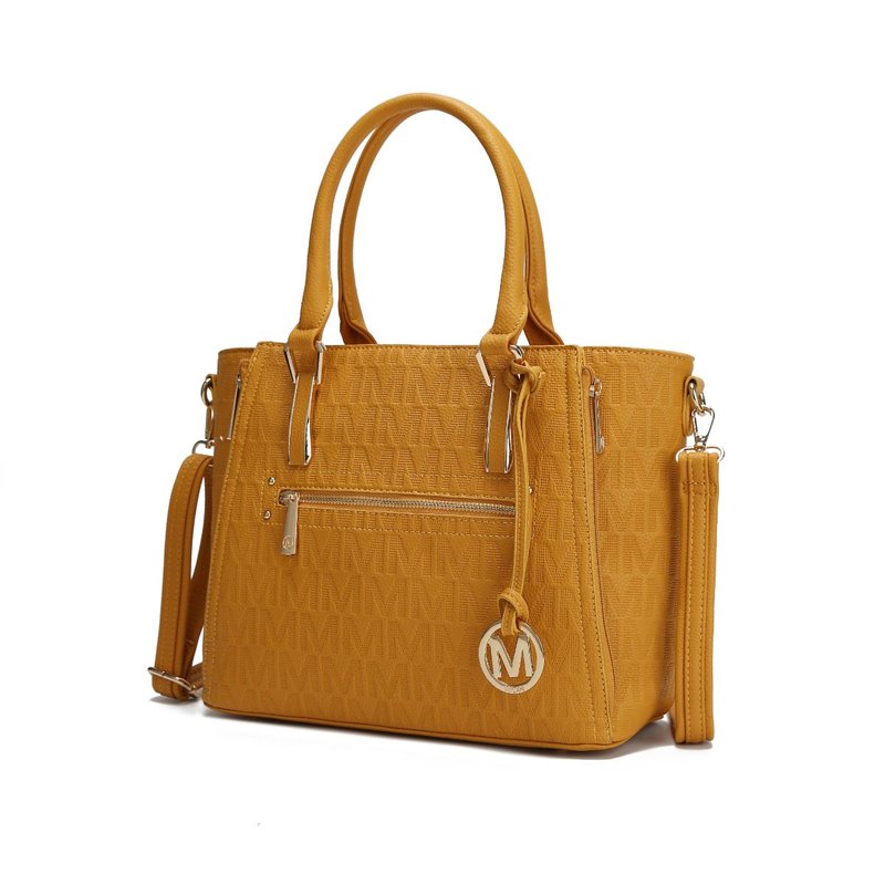 Mkf Collection By Mia K Cairo M Signature Satchel Bag In Yellow