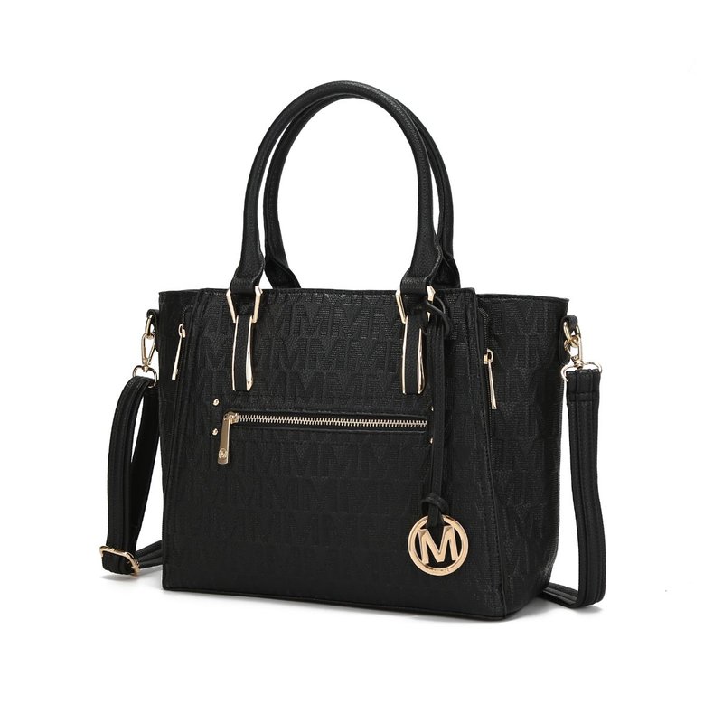Mkf Collection By Mia K Cairo M Signature Satchel Bag In Black