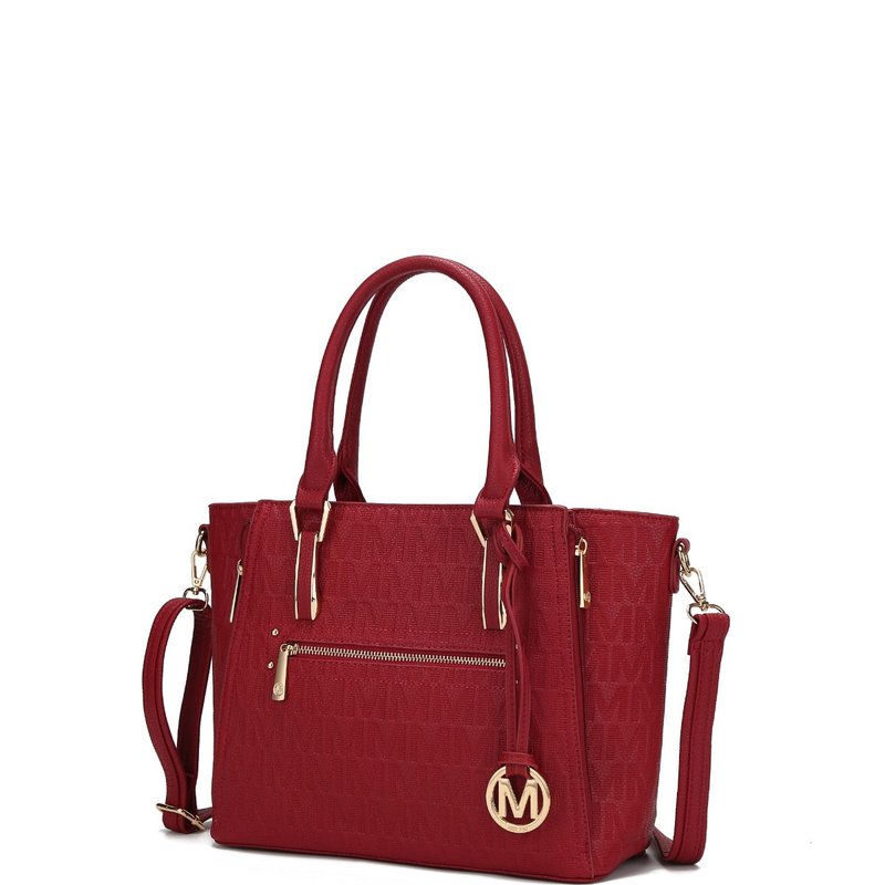 Mkf Collection By Mia K Cairo M Signature Satchel Bag In Red
