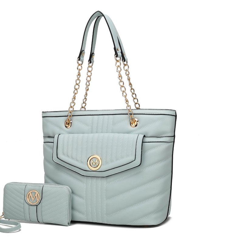 Mkf Collection By Mia K Chiari Tote Bag With Wallet In Blue