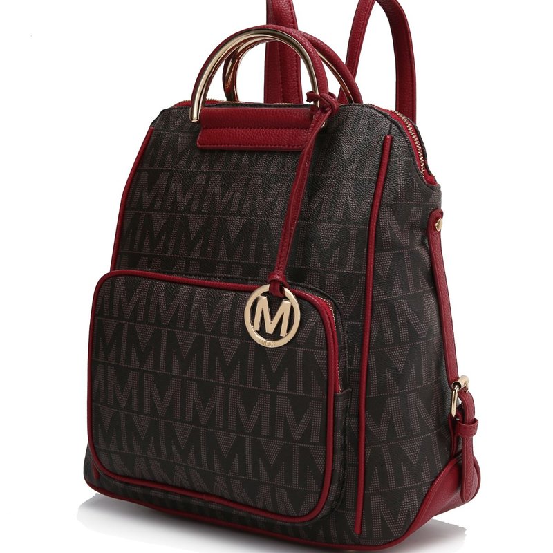 Mkf Collection By Mia K Cora Milan M Signature Trendy Backpack In Red