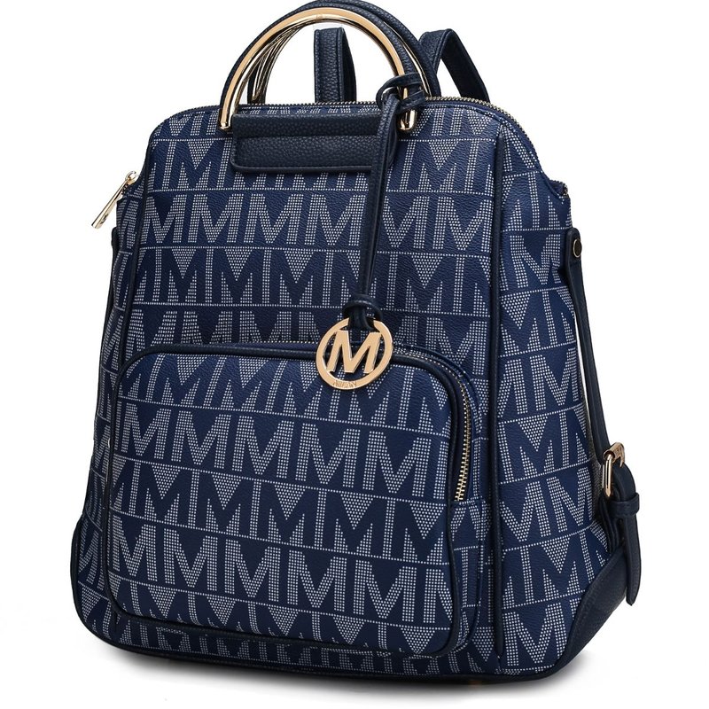 Mkf Collection By Mia K Cora Milan M Signature Trendy Backpack In Blue
