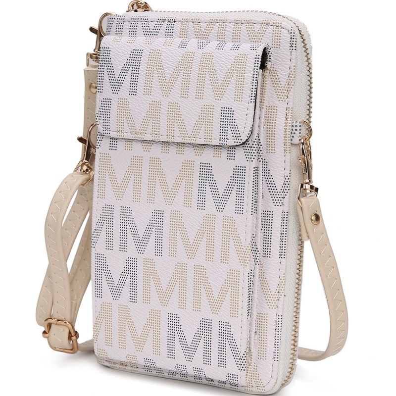Mkf Collection By Mia K Cossetta 2 In 1 Cell Phone Crossbody Wristlet In White
