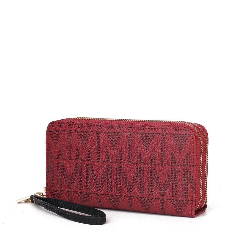 Mkf Collection By Mia K Danielle Milan M Signature Wallet Wristlet In Red