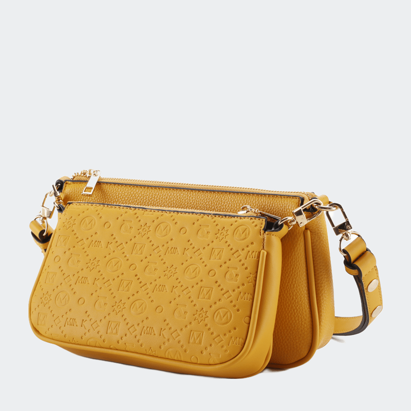 Mkf Collection By Mia K Dayla Vegan Leather Women's Shoulder Bag In Yellow