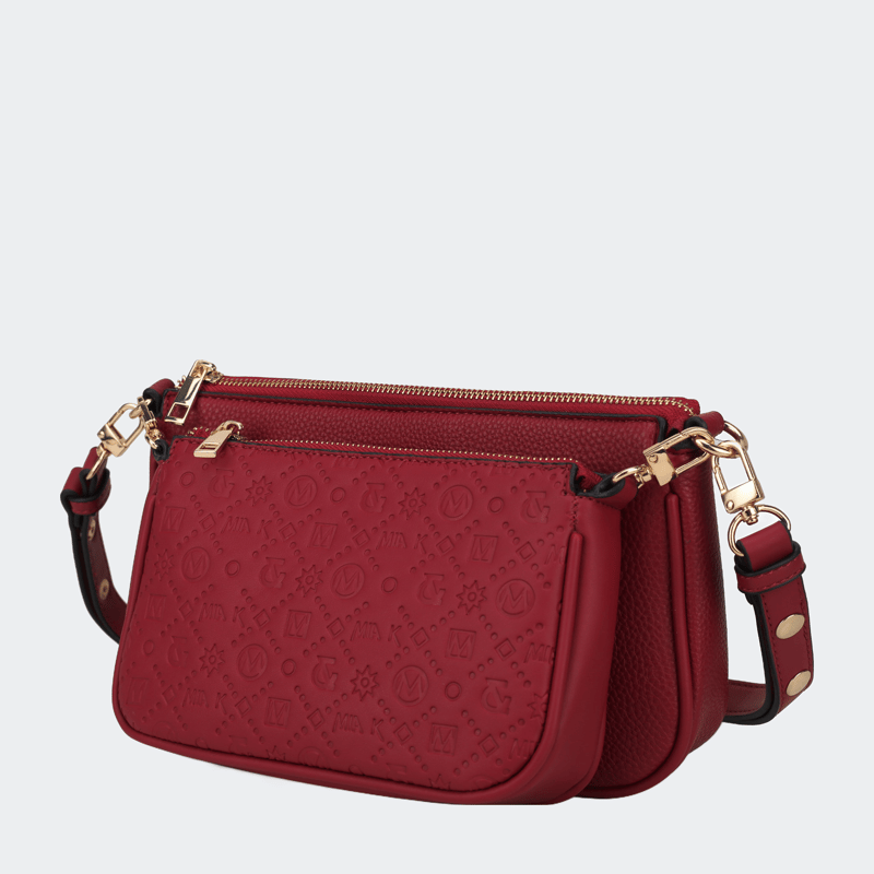 Mkf Collection By Mia K Dayla Vegan Leather Women's Shoulder Bag In Red