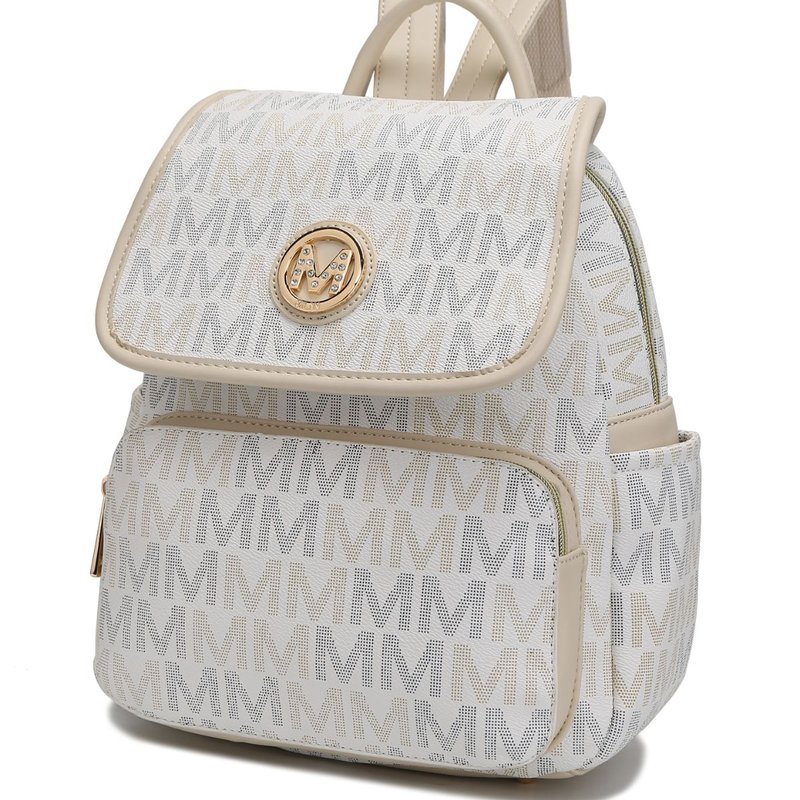 Mkf Collection By Mia K Drea Signature Backpack In White
