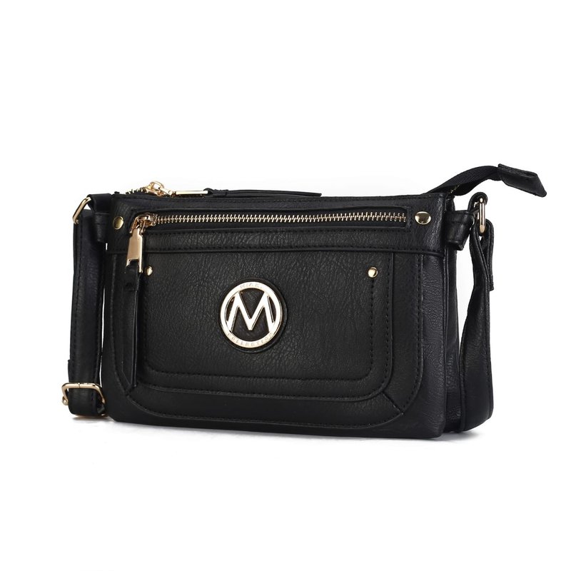 Mkf Collection By Mia K Elaina Multi Pocket Crossbody Handbag In Black