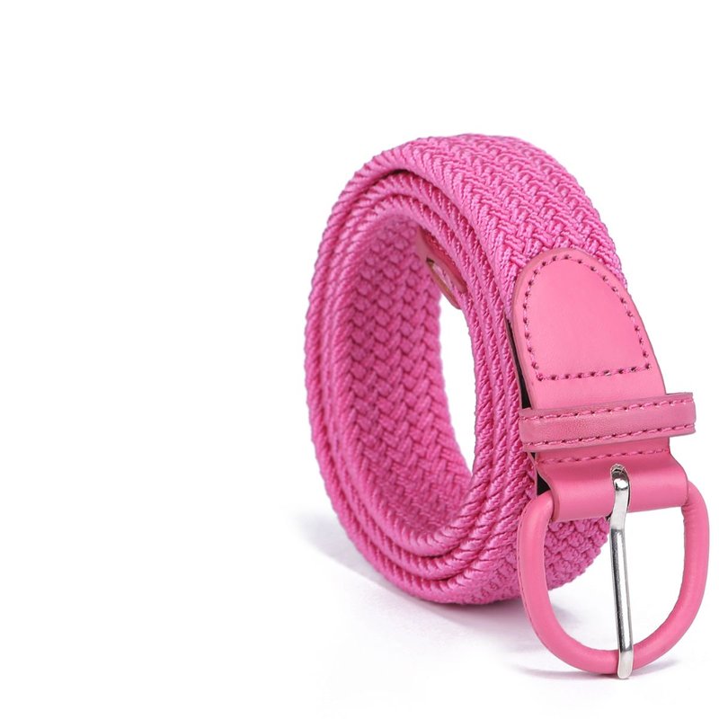 Mkf Collection By Mia K Elia Woven Adjustable Belt In Pink