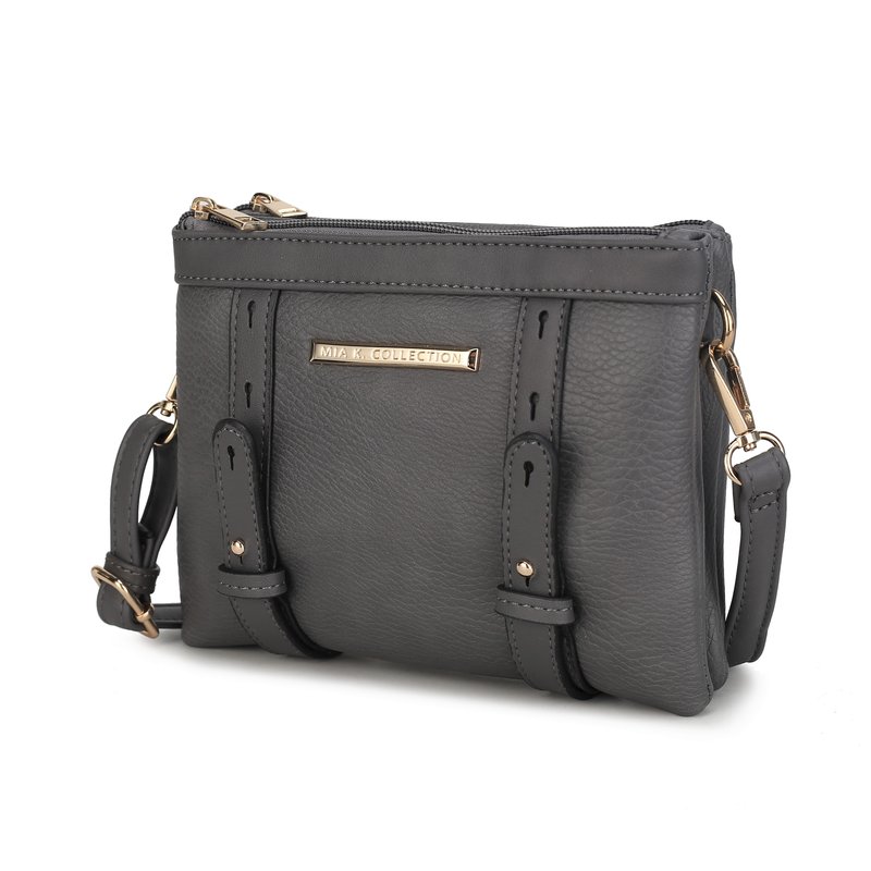 Mkf Collection By Mia K Elsie Multi Compartment Crossbody Bag In Grey