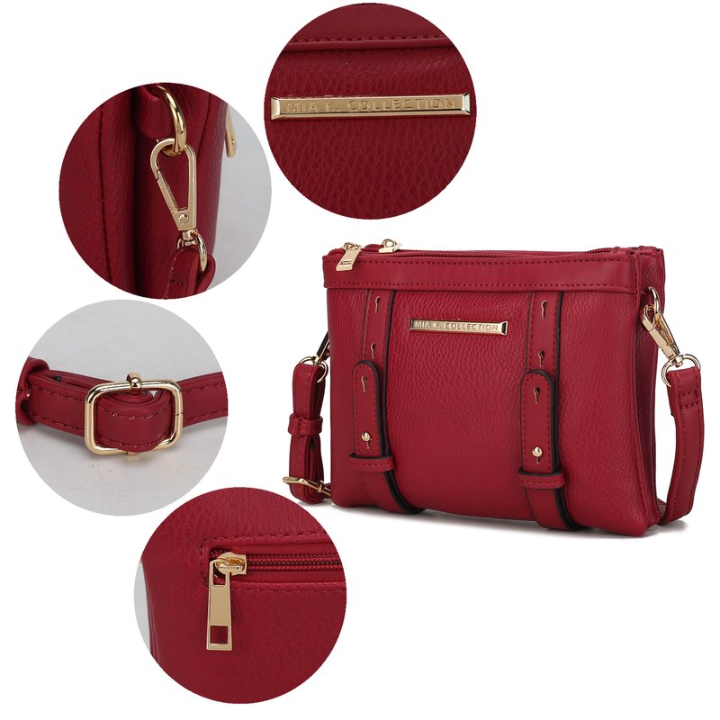 Shop Mkf Collection By Mia K Elsie Multi Compartment Crossbody Bag In Red
