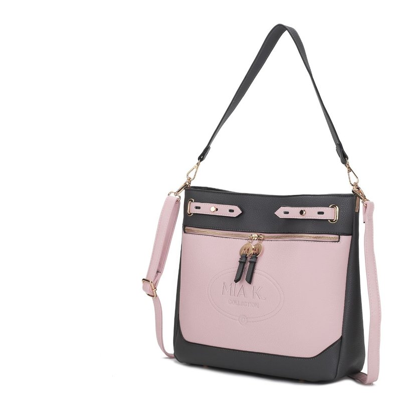 Mkf Collection By Mia K Evie Two-tone Vegan Leather Women's Shoulder Bag In Pink