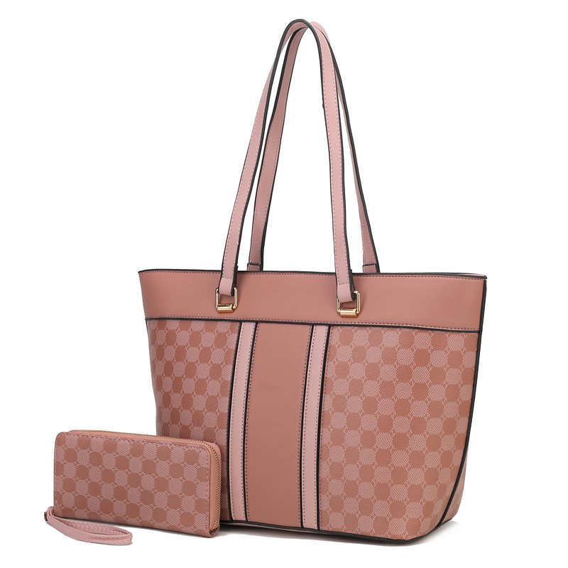 Mkf Collection By Mia K Fabiola Vegan Leather Women's Tote Bag In Pink