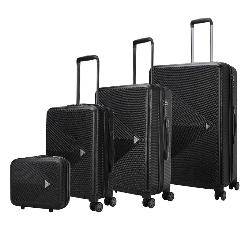 Shop Mkf Collection By Mia K Felicity Luggage Trolley Bag 4-piece Set In Black