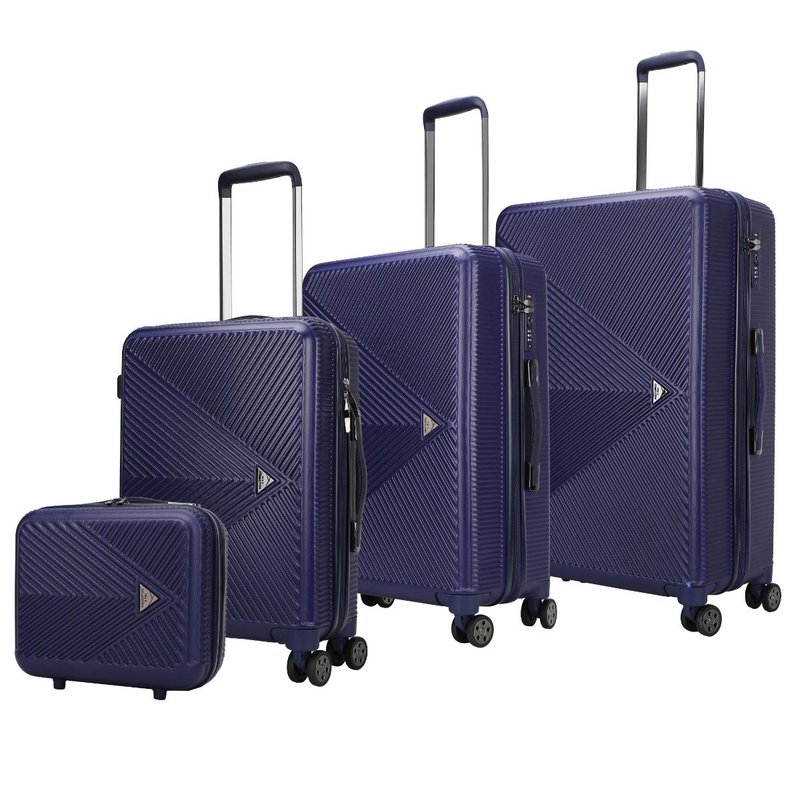 Shop Mkf Collection By Mia K Felicity Luggage Trolley Bag 4-piece Set In Blue