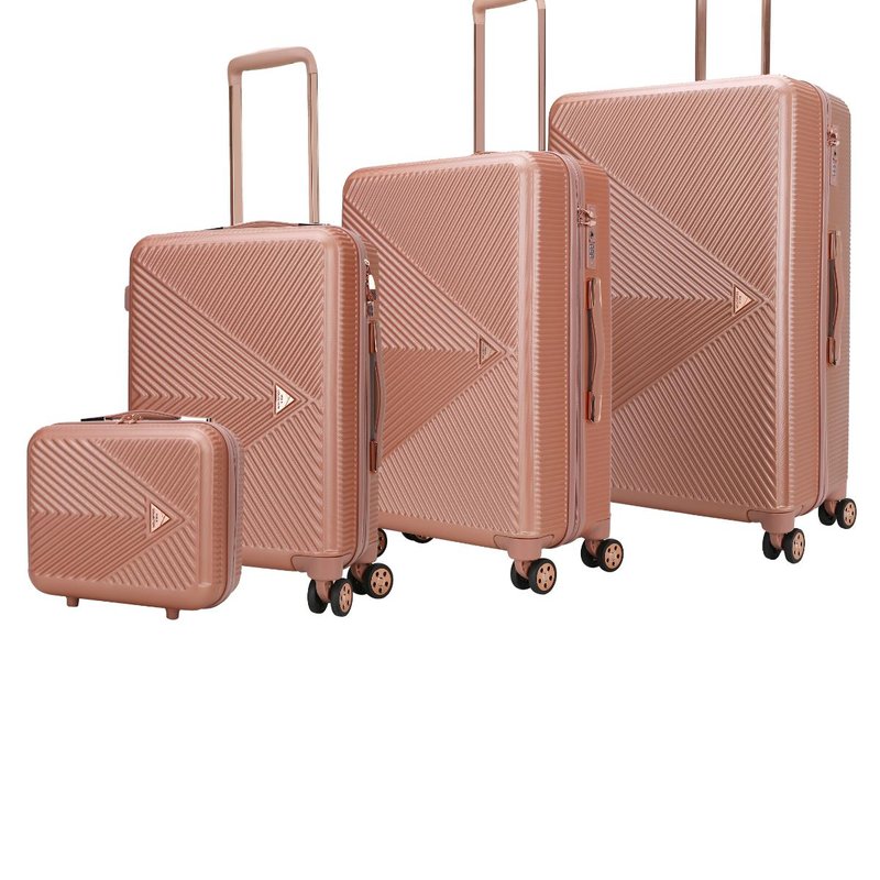 Shop Mkf Collection By Mia K Felicity Luggage Trolley Bag 4-piece Set In Pink