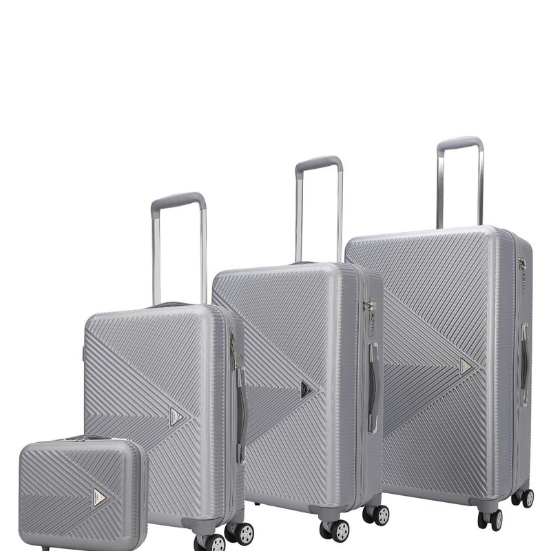 Shop Mkf Collection By Mia K Felicity Luggage Trolley Bag 4-piece Set In Grey