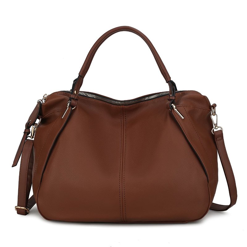 Mkf Collection By Mia K Fiorella Weekender Vegan Leather Women's Handbag In Brown
