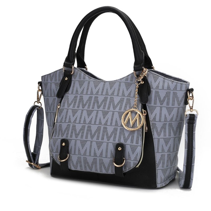 Shop Mkf Collection By Mia K Fula Signature Satchel Bag In Grey