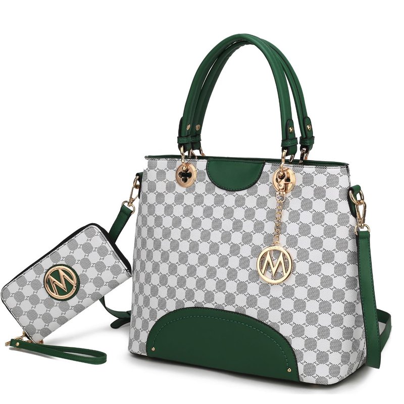 Mkf Collection By Mia K Gabriella Handbag With Wallet In Green