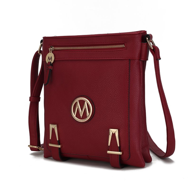 Mkf Collection By Mia K Greta Vegan Leather Crossbody Handbag For Women's In Red