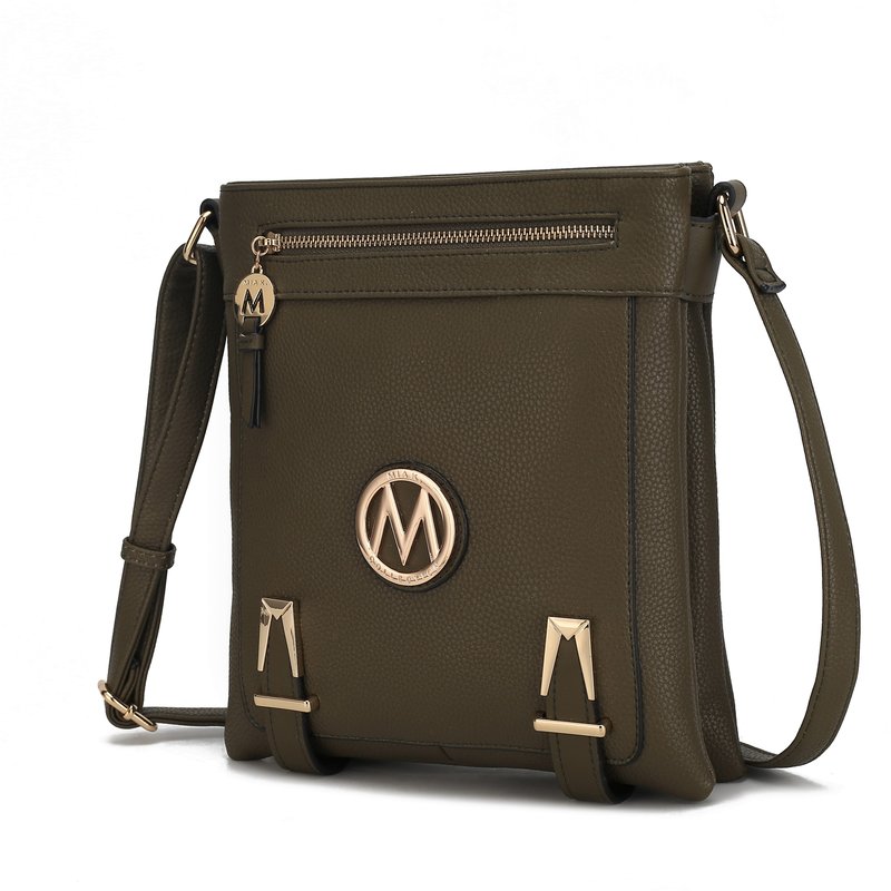 Mkf Collection By Mia K Greta Vegan Leather Crossbody Handbag For Women's In Green