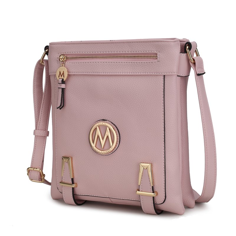 Mkf Collection By Mia K Greta Vegan Leather Crossbody Handbag For Women's In Pink