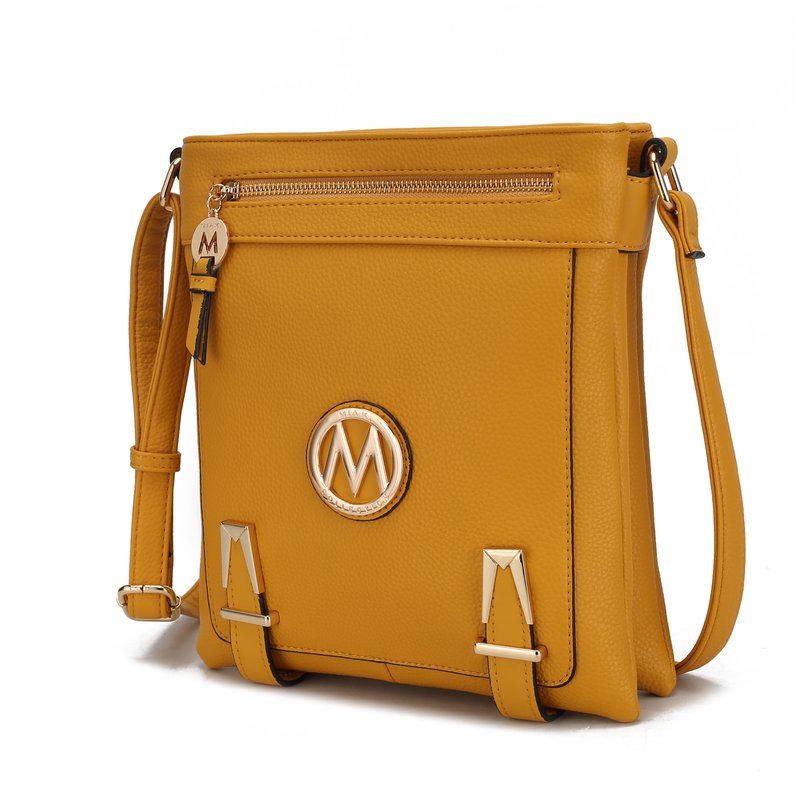 Mkf Collection By Mia K Greta Vegan Leather Crossbody Handbag For Women's In Orange