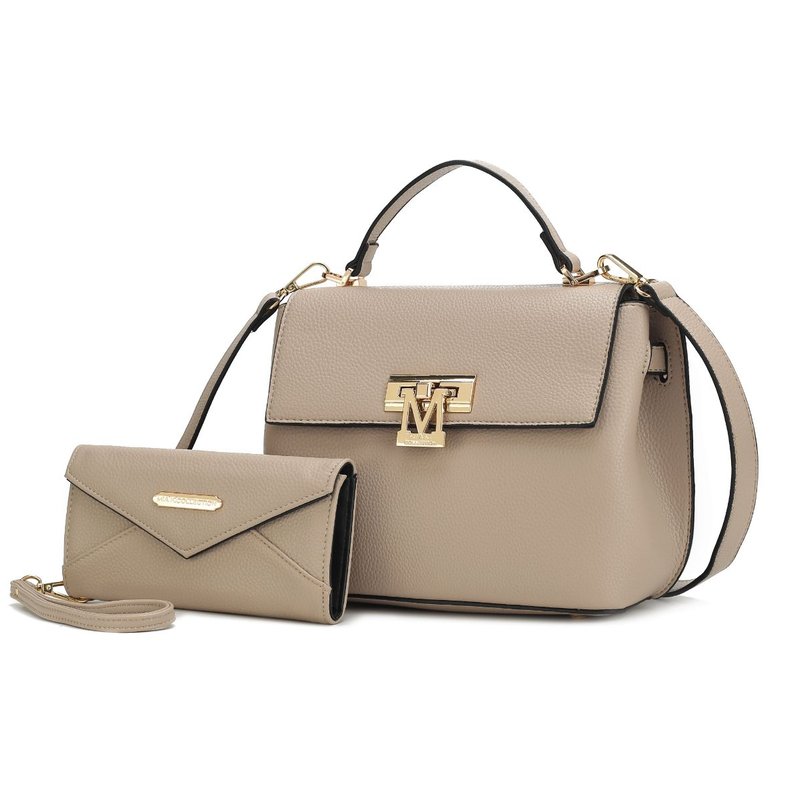 Mkf Collection By Mia K Hadley Vegan Leather Women's Satchel Bag With Wristlet Wallet In Brown