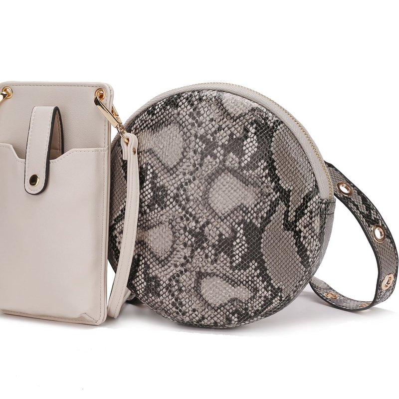 Mkf Collection By Mia K Hailey Smartphone Convertible Crossbody Bag In Grey