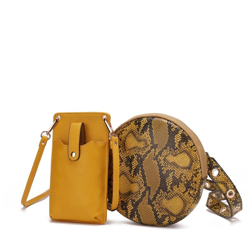 Shop Mkf Collection By Mia K Hailey Smartphone Convertible Crossbody Bag In Yellow