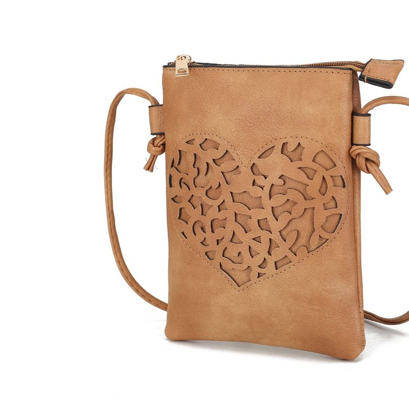 Mkf Collection By Mia K Heartly Crossbody Bag In Brown