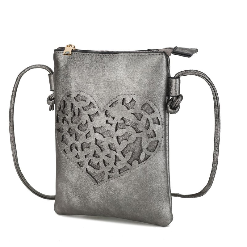 Mkf Collection By Mia K Heartly Crossbody Bag In Grey
