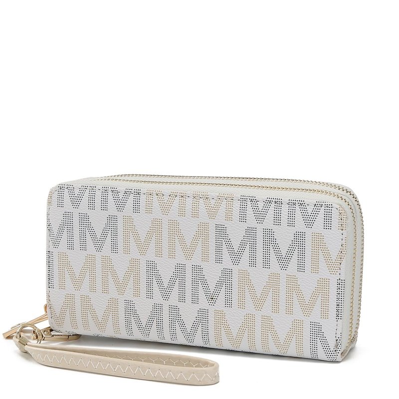 Mkf Collection By Mia K Hofstra M Signature Wallet Wristlet In White