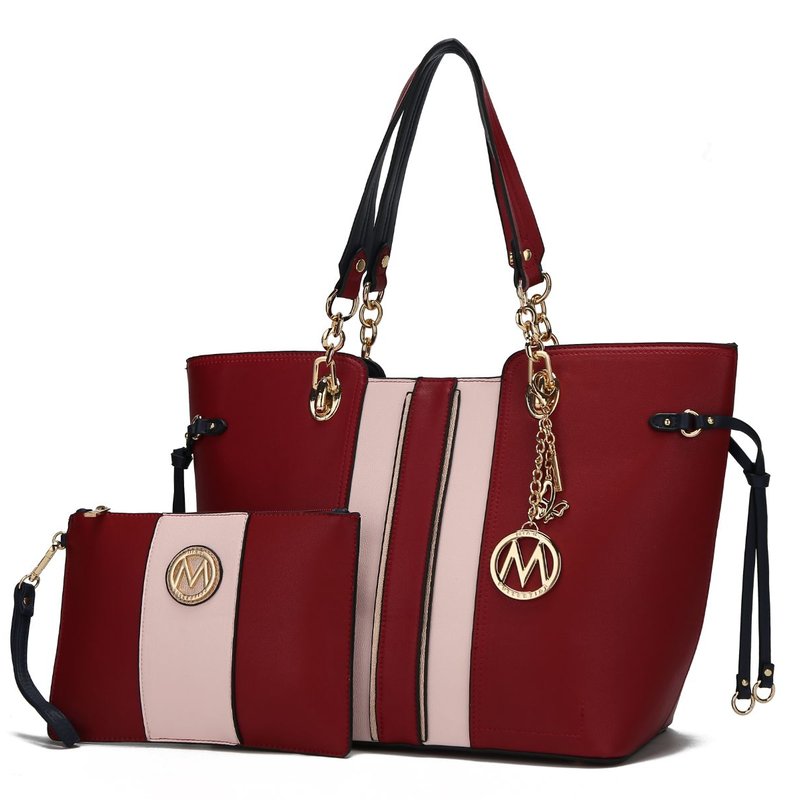 Mkf Collection By Mia K Holland Tote With Wristlet In Red