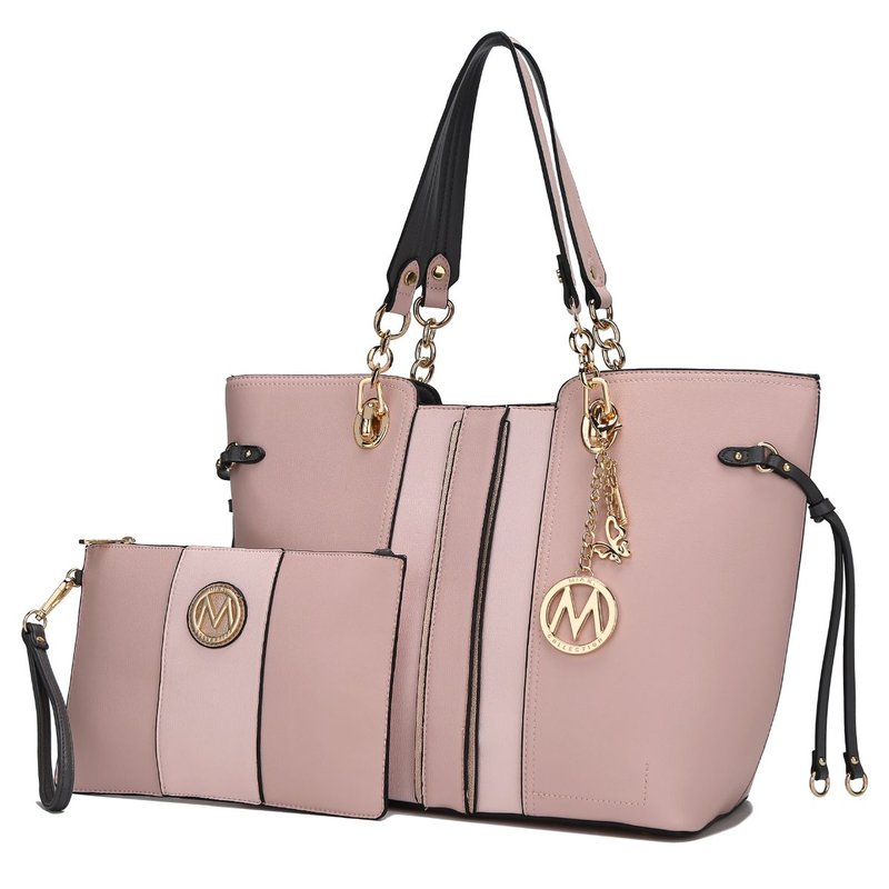 Mkf Collection By Mia K Holland Tote With Wristlet In Pink