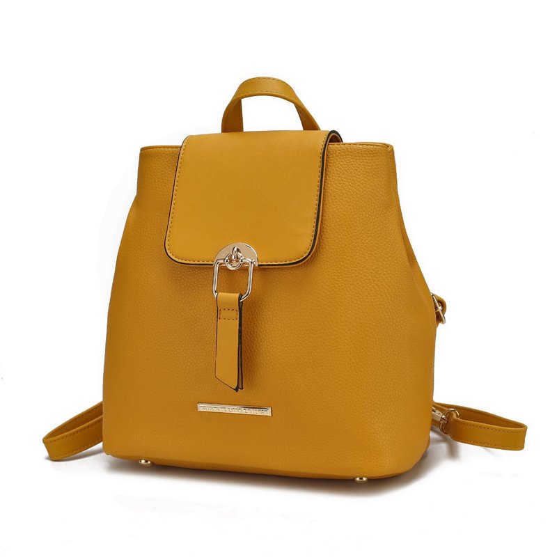 Mkf Collection By Mia K Ingrid Vegan Leather Women's Convertible Backpack In Yellow
