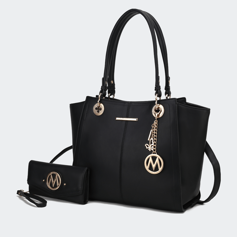 Mkf Collection By Mia K Ivy Vegan Leather Women's Tote Bag In Black