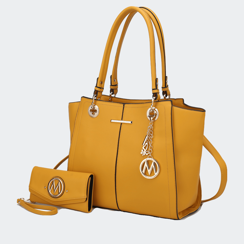 Mkf Collection By Mia K Ivy Vegan Leather Women's Tote Bag In Yellow