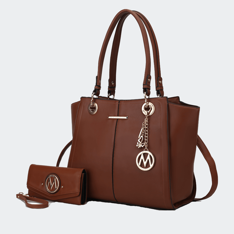 Mkf Collection By Mia K Ivy Vegan Leather Women's Tote Bag In Brown