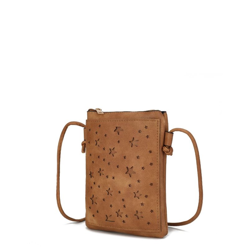 Shop Mkf Collection By Mia K Jana Crossbody Vegan Leather Women's Handbag In Brown